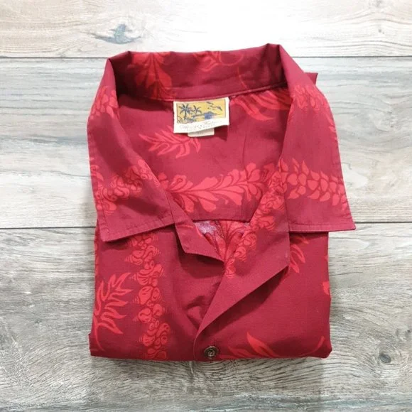 Winnie Fashion Mens 3XL Short Sleeve Shirt Hawaiian Vacation Party Shirt Canoe - Picture 8 of 8